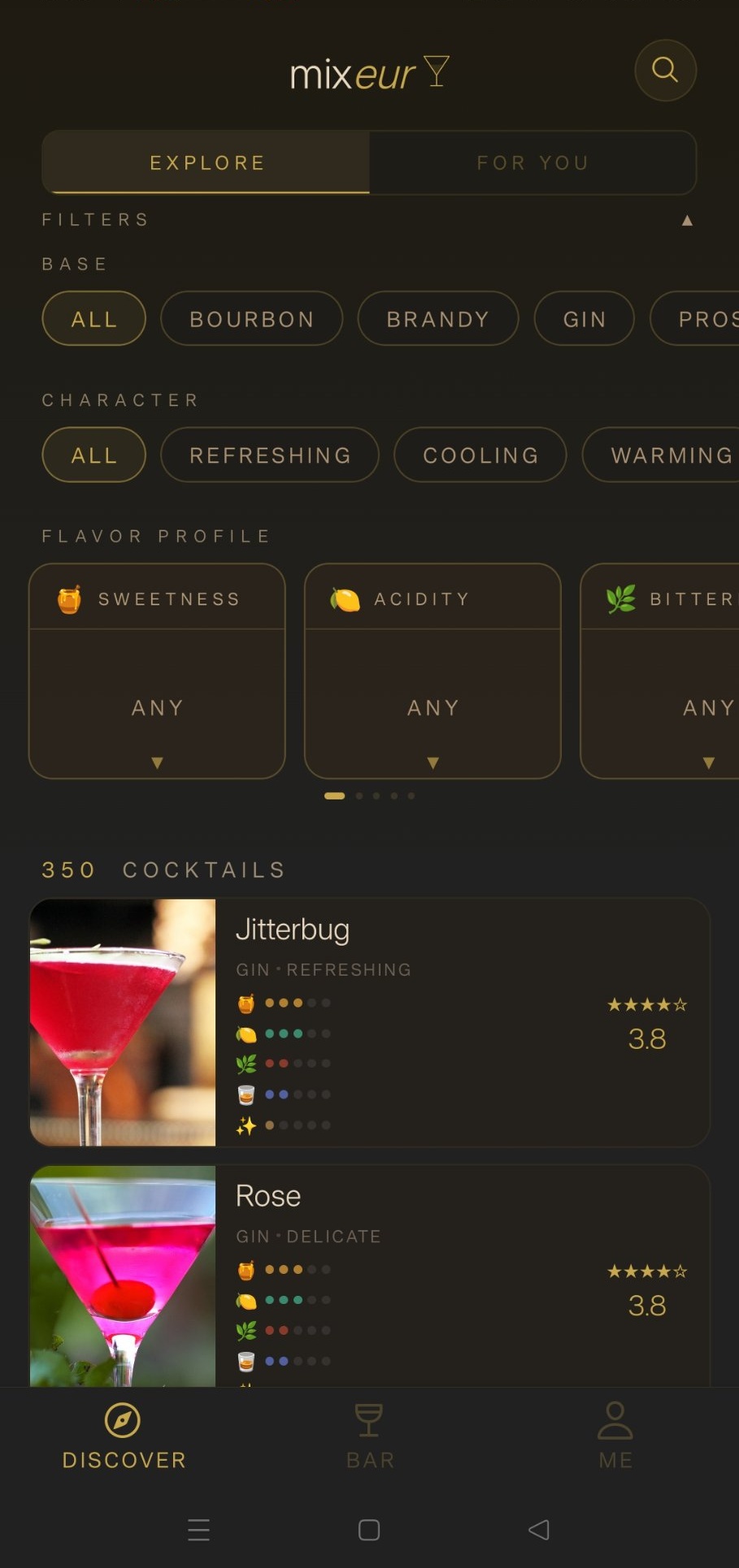 Mixeur — Explore cocktails