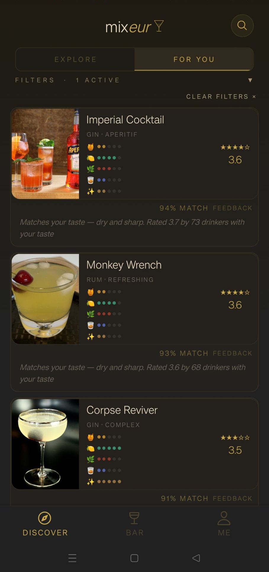 Mixeur — For You recommendations